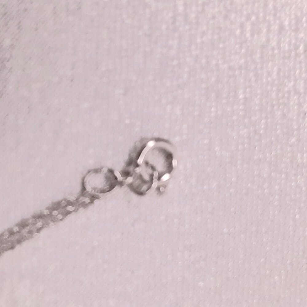 NEW 14kt White Gold and Diamond Cross Necklace - Picture 6 of 12